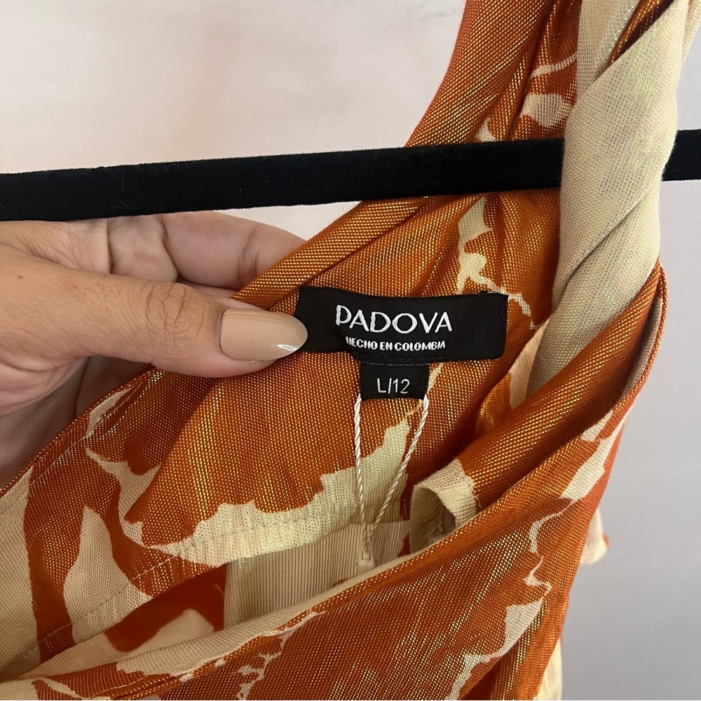 New Padova Colombia Vestido Ariza Natural Floral Midi Dress Large - Picture 11 of 13